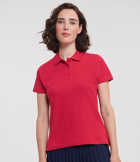 577F Russell Ladies Ultimate Cotton Piqué Polo Shirt