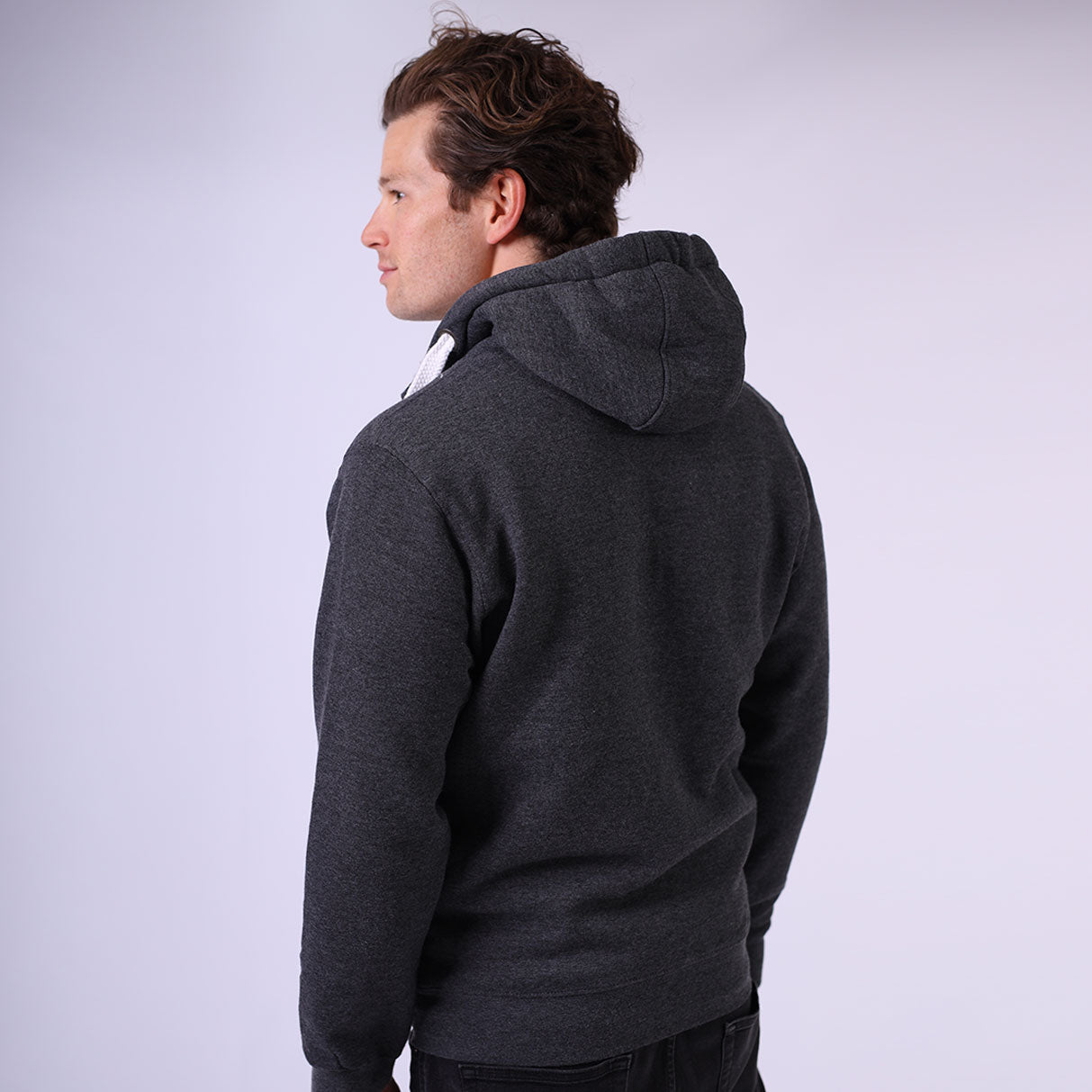 F15 Cottonridge Sherpa Fleece Zip Hoodie-Peach Finished