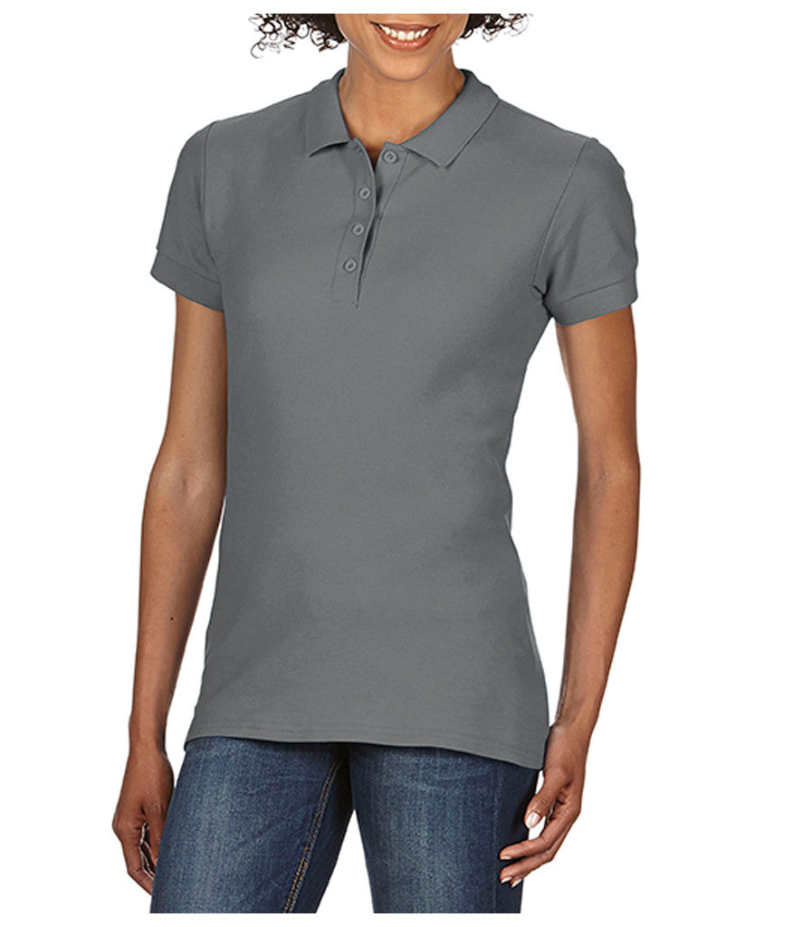 GD75 Gildan Ladies SoftStyle® Double Piqué Polo Shirt