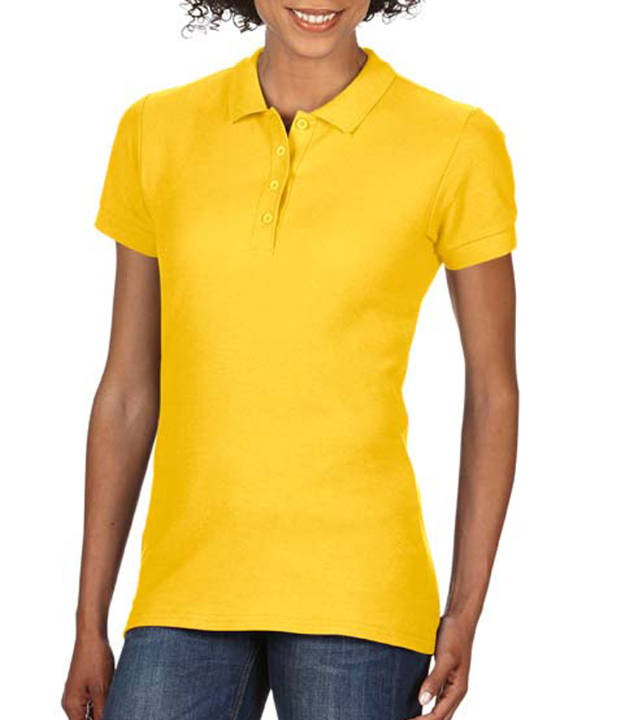 GD75 Gildan Ladies SoftStyle® Double Piqué Polo Shirt