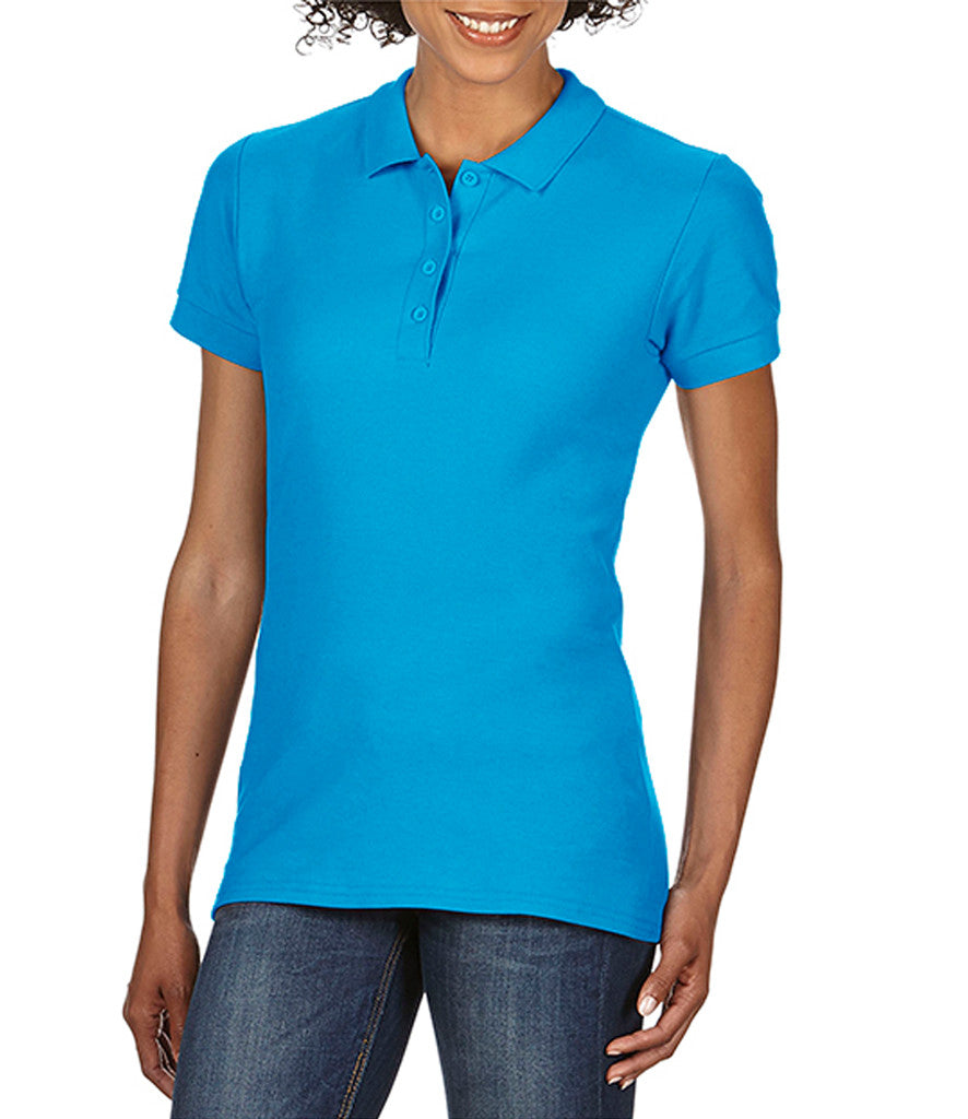 GD75 Gildan Ladies SoftStyle® Double Piqué Polo Shirt