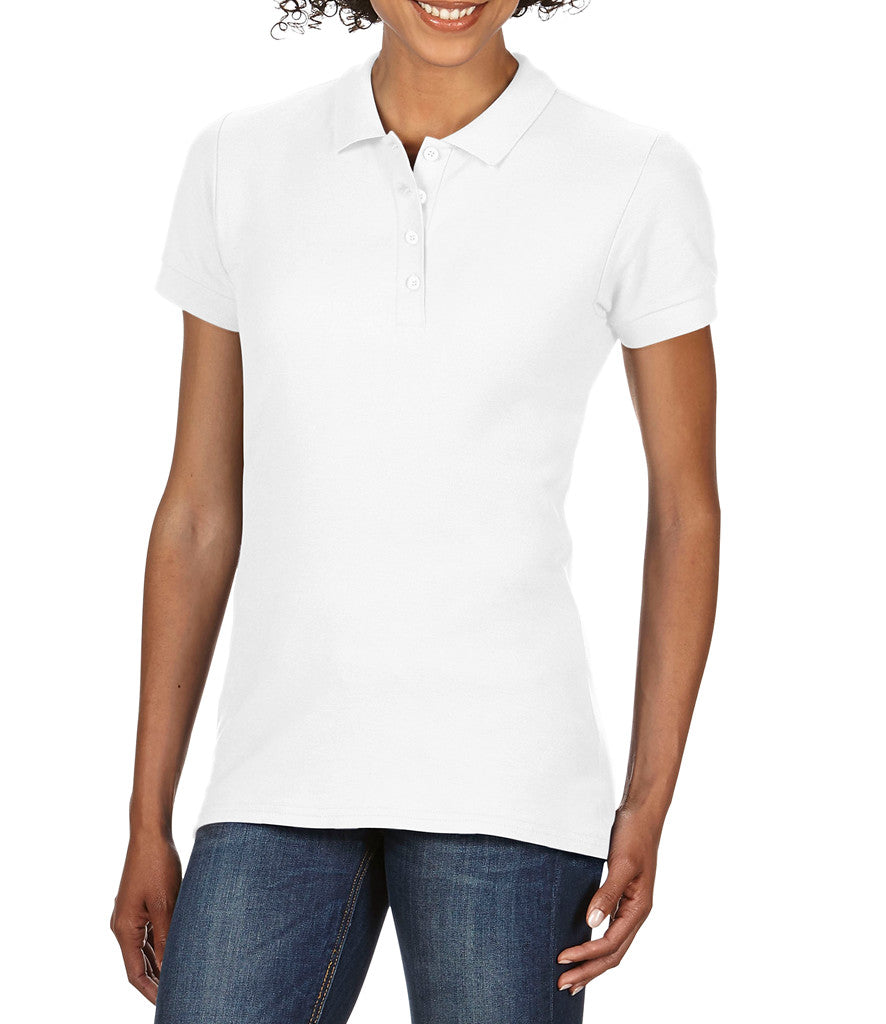 GD75 Gildan Ladies SoftStyle® Double Piqué Polo Shirt