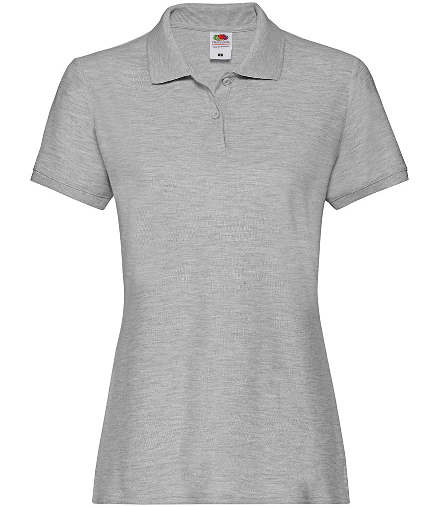 SS89 (630300) Fruit of the Loom Lady-Fit Premium Cotton Piqué Polo Shirt