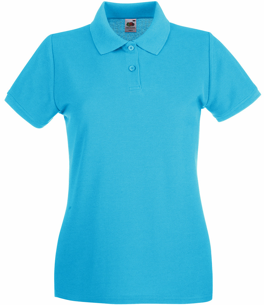 SS89 (630300) Fruit of the Loom Lady-Fit Premium Cotton Piqué Polo Shirt