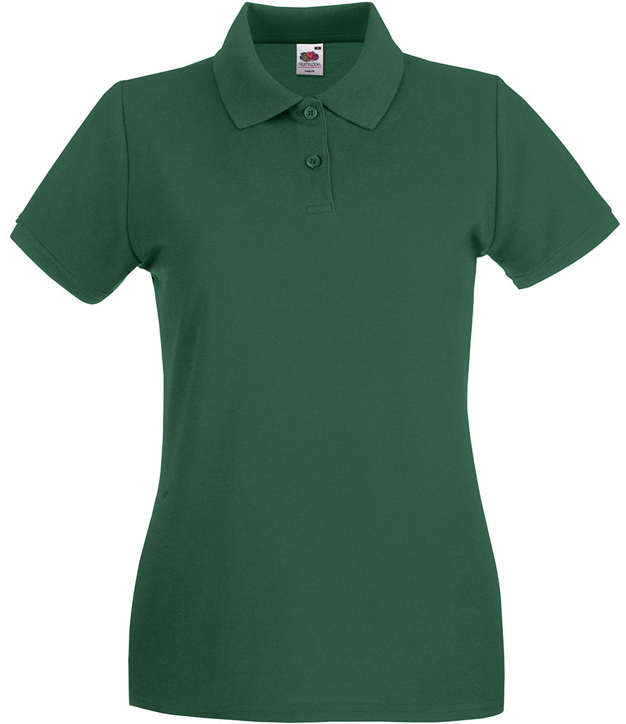 SS89 (630300) Fruit of the Loom Lady-Fit Premium Cotton Piqué Polo Shirt