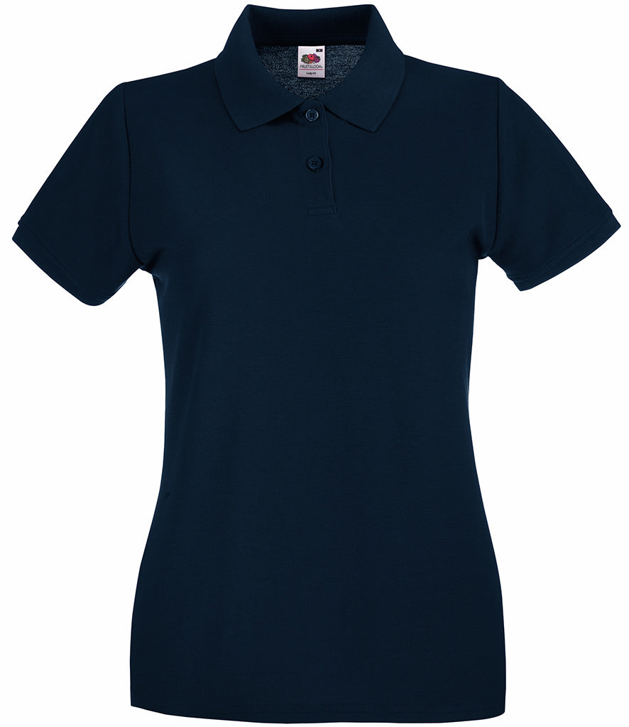 SS89 (630300) Fruit of the Loom Lady-Fit Premium Cotton Piqué Polo Shirt