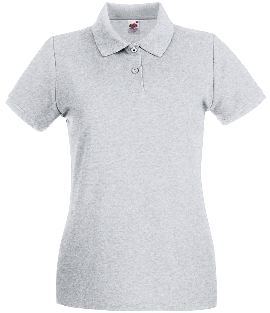 SS89 (630300) Fruit of the Loom Lady-Fit Premium Cotton Piqué Polo Shirt