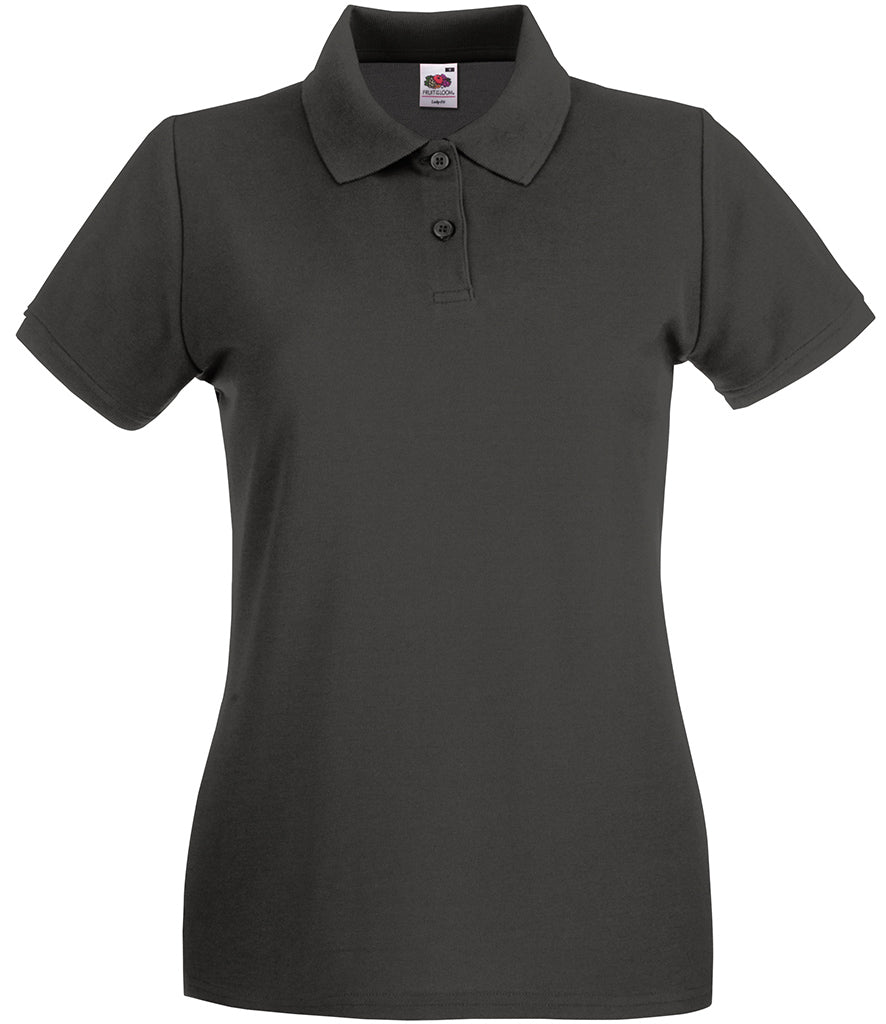 SS89 (630300) Fruit of the Loom Lady-Fit Premium Cotton Piqué Polo Shirt