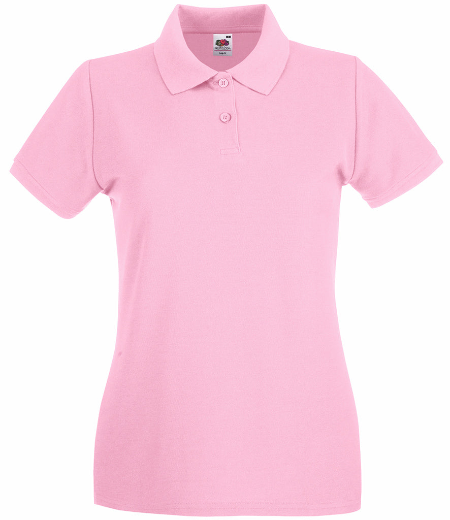 SS89 (630300) Fruit of the Loom Lady-Fit Premium Cotton Piqué Polo Shirt