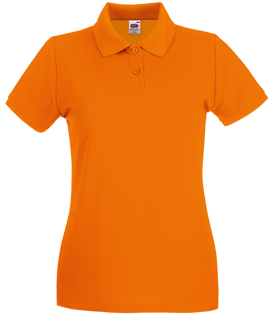 SS89 (630300) Fruit of the Loom Lady-Fit Premium Cotton Piqué Polo Shirt