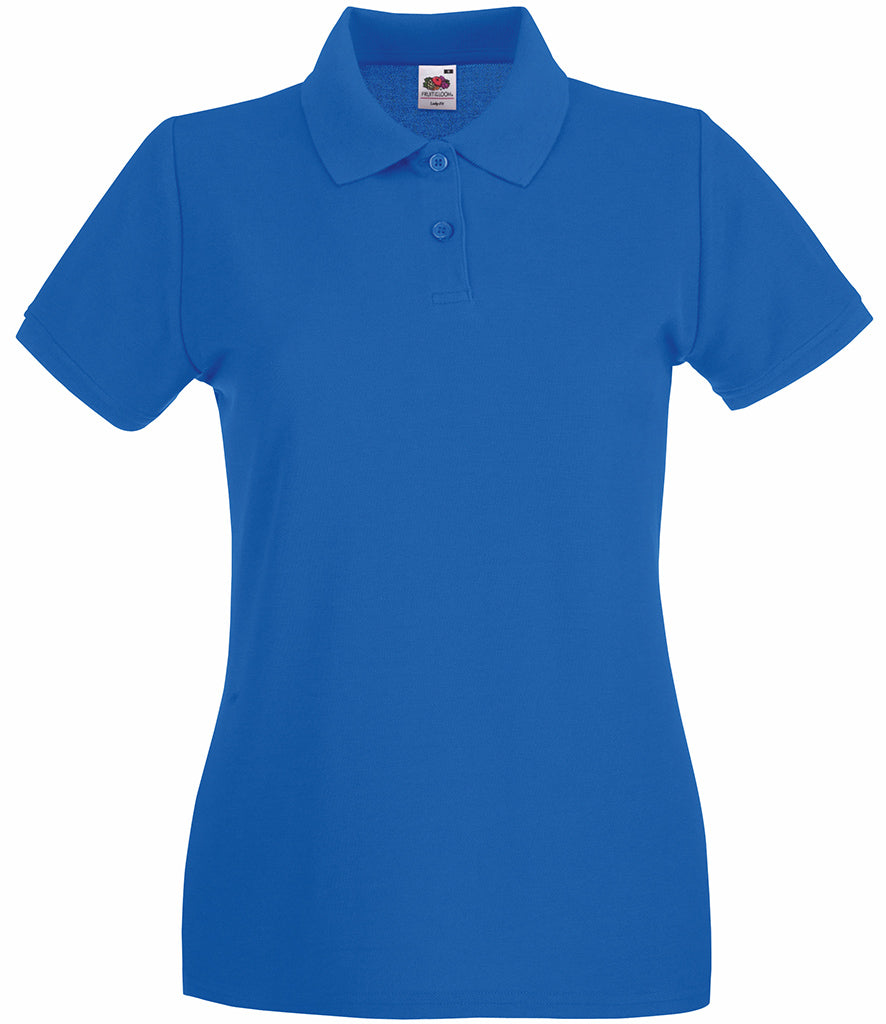 SS89 (630300) Fruit of the Loom Lady-Fit Premium Cotton Piqué Polo Shirt