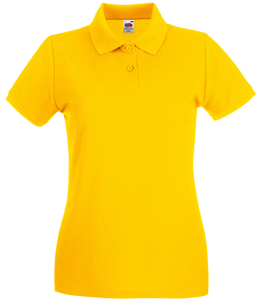 SS89 (630300) Fruit of the Loom Lady-Fit Premium Cotton Piqué Polo Shirt