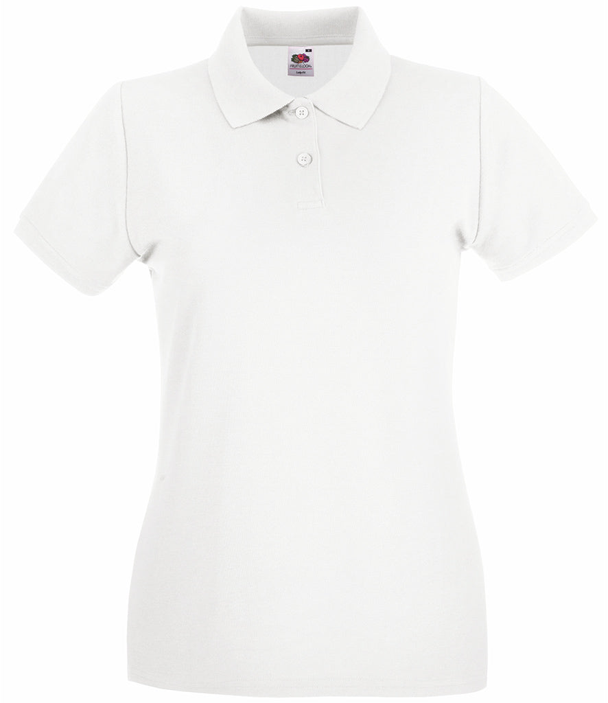 SS89 (630300) Fruit of the Loom Lady-Fit Premium Cotton Piqué Polo Shirt