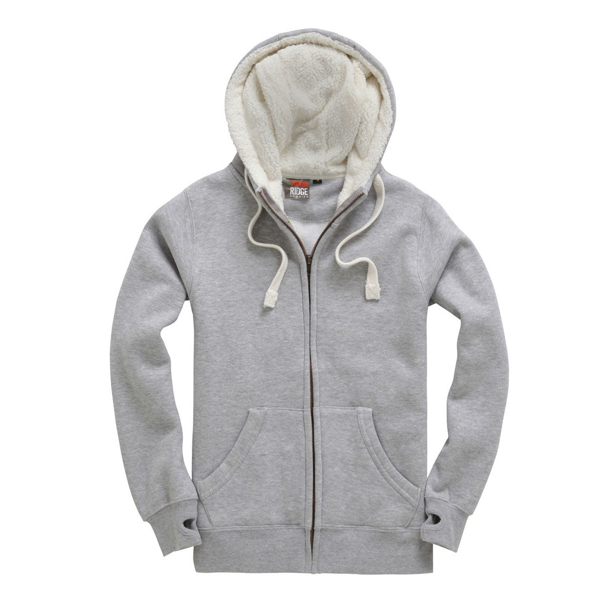 F15 Cottonridge Sherpa Fleece Zip Hoodie-Peach Finished