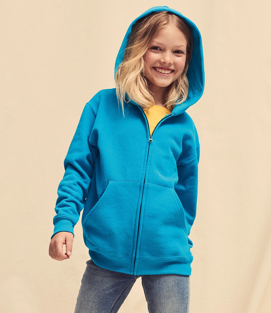 SS16B (620450) Fruit of the Loom Kids Classic Zip Hooded Sweatshirt